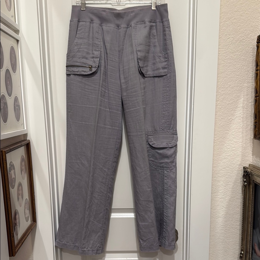 soft Surroundings, gray ladies cargo style pants